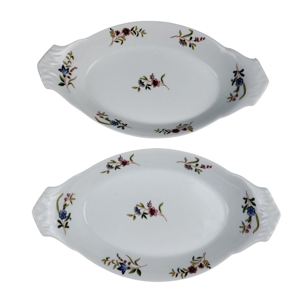 BIA Cordon Bleu 2 Au gratin Baking Dishes Versailles Margot Frieda Floral USA